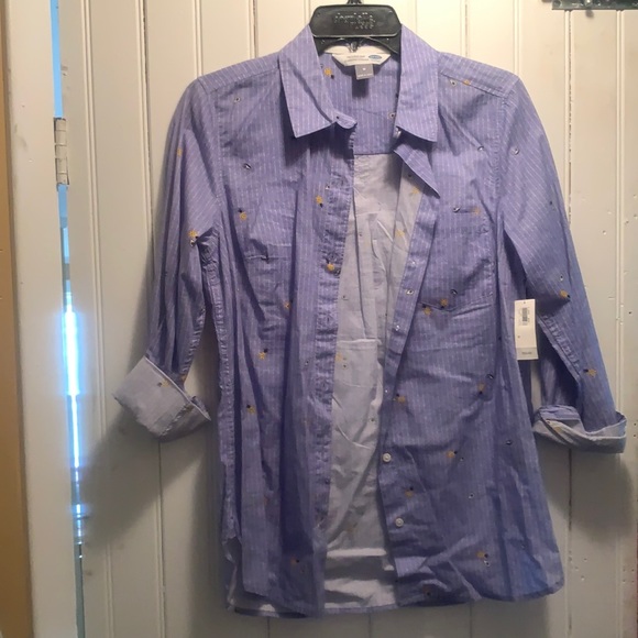 Pinstripe Button Down Shirt - Picture 1 of 3